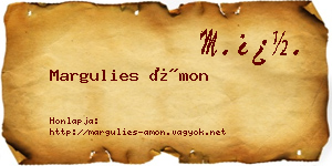 Margulies Ámon névjegykártya